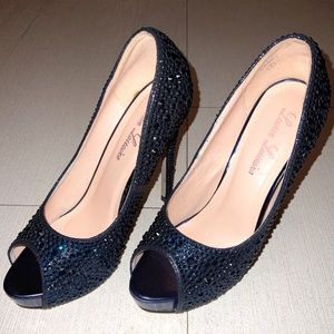 Lauren Lorraine Evening Navy Heels